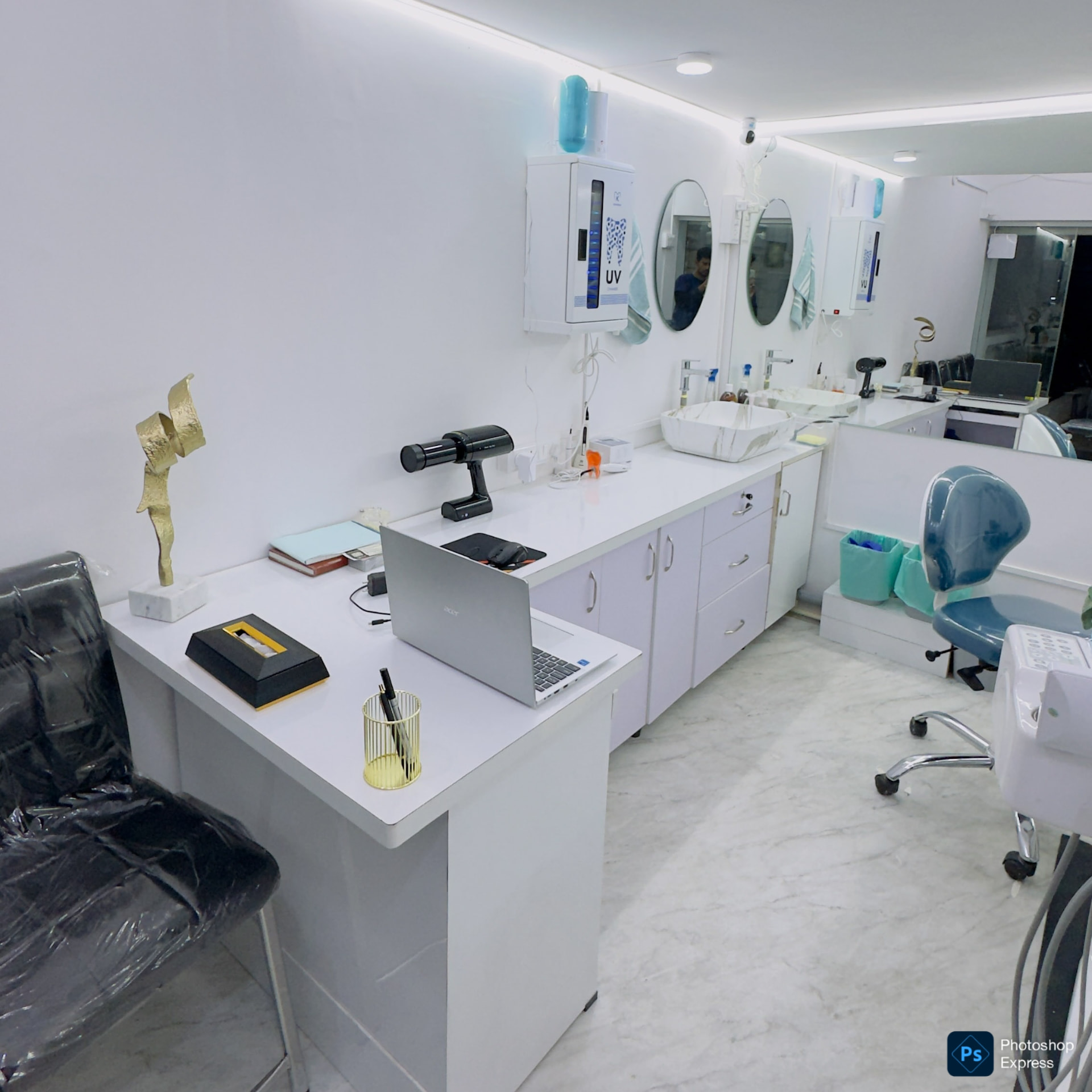Clean consultation and sterilization area at SmilePod Dental Clinic